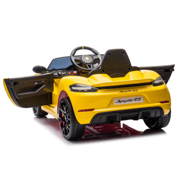 Электромобиль Porsche 718 Spyder Dake P718/4 Желтый 3+ | 30 кг | 8 км/ч photo 9