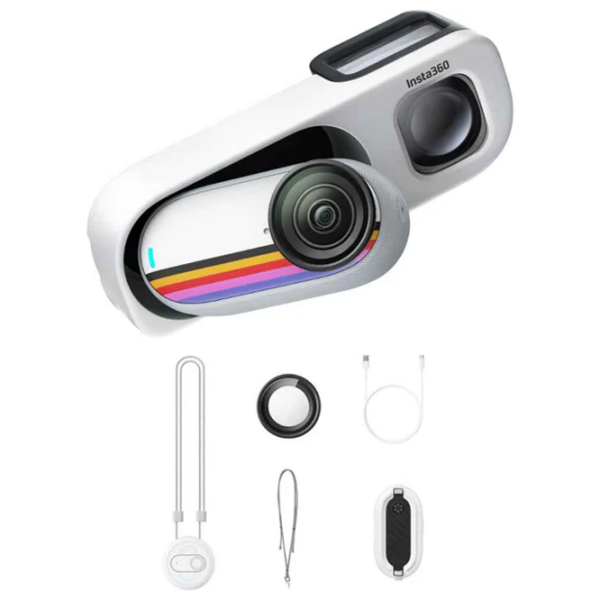 Cameră action Insta360 GO 3S Retro Bundle Special Edition Canvas White 12 MP / 310 mAh / IPX8 photo 2