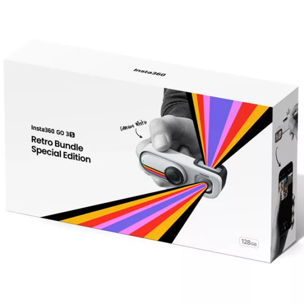 Cameră action Insta360 GO 3S Retro Bundle Special Edition Canvas White 12 MP / 310 mAh / IPX8 photo 6