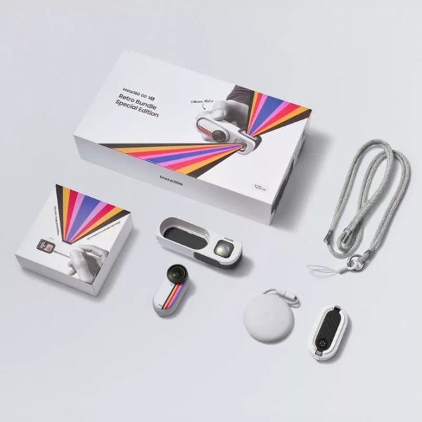 Cameră action Insta360 GO 3S Retro Bundle Special Edition Canvas White 12 MP / 310 mAh / IPX8 photo 7