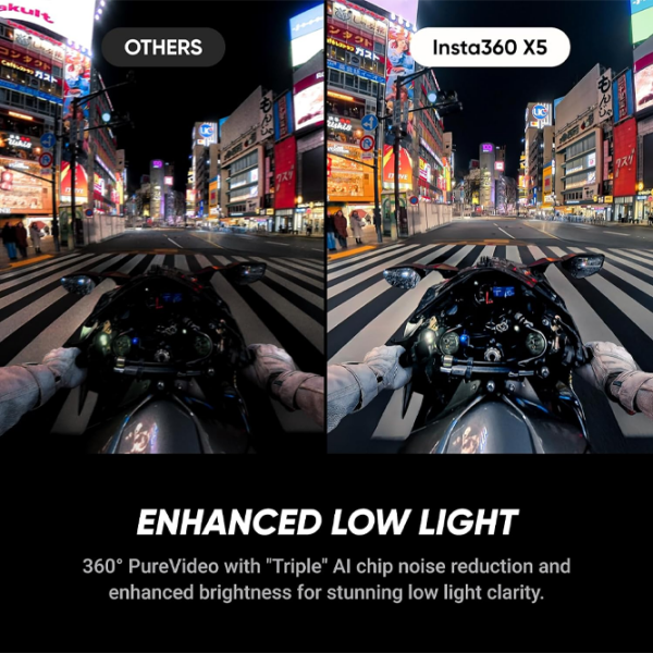 Экшн-камера Insta360 X5 Motorcycle Bundle Черный 72 МП / 2400 мАч / IP68 photo 3
