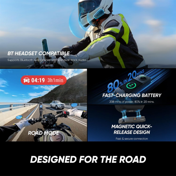 Экшн-камера Insta360 X5 Motorcycle Bundle Черный 72 МП / 2400 мАч / IP68 photo 8