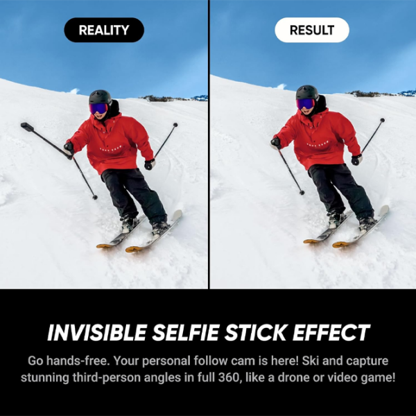 Экшн-камера Insta360 X5 Ski Bundle Черный 72 МП / 2400 мАч / IP68 photo 3