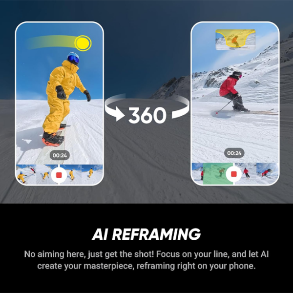 Экшн-камера Insta360 X5 Ski Bundle Черный 72 МП / 2400 мАч / IP68 photo 5