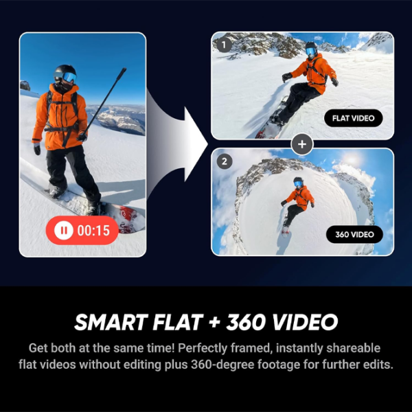 Экшн-камера Insta360 X5 Ski Bundle Черный 72 МП / 2400 мАч / IP68 photo 6