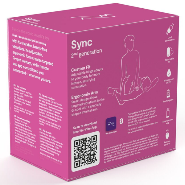 Вибратор We-Vibe Sync 2 Темно-розовый  photo 13