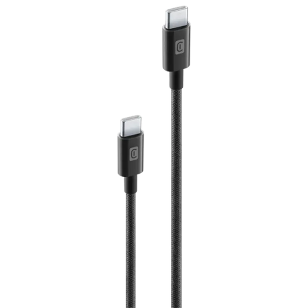 Кабель для телефона Cellularline Power Braided USB Type-C / USB Type-C Черный  photo 1