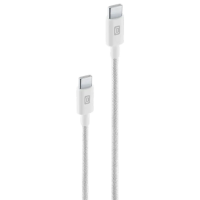 Кабель для телефона Cellularline Power Braided USB Type-C / USB Type-C Белый 