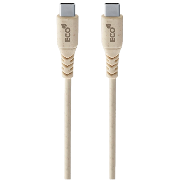 Cablu pentru telefon Cellularline Become USB Type-C / USB Type-C Beige  photo 1