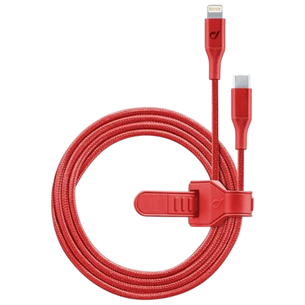 Cablu pentru telefon Cellularline Strip MFI USB Type-C / Lightning Red  photo 1