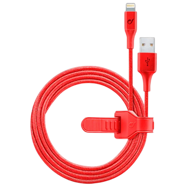 Cablu pentru telefon Cellularline Strip MFI USB / Lightning Red  photo 1