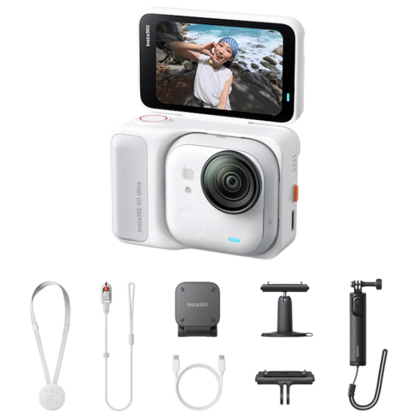 Экшн-камера Insta360 GO Ultra Creator Bundle Arctic White 50 МП / 1450 мАч / IPX8 photo 1