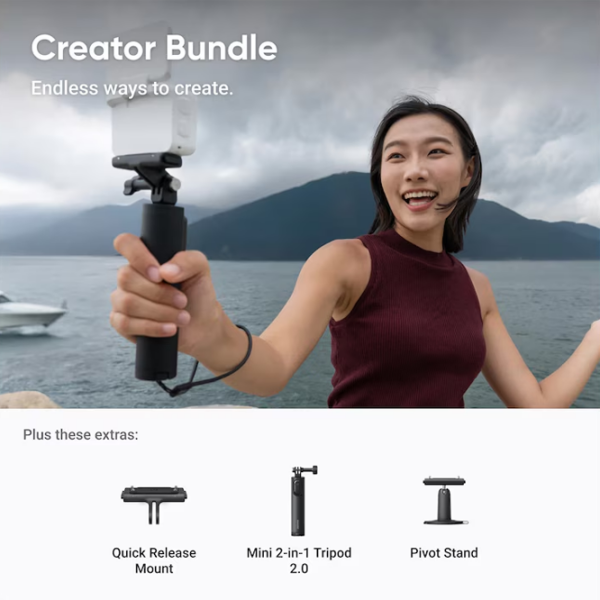 Экшн-камера Insta360 GO Ultra Creator Bundle Arctic White 50 МП / 1450 мАч / IPX8 photo 4