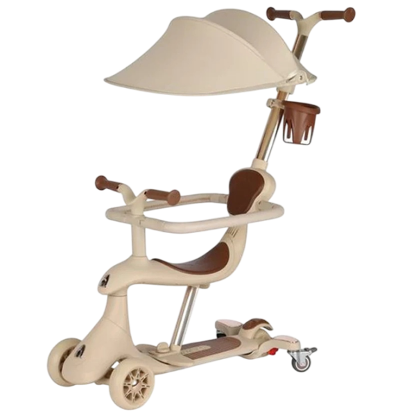 Trotinetă pentru copii cu trei roți ChiToys M7-4 (074001) Beige 1 an, 50 kg, Din PU photo 1
