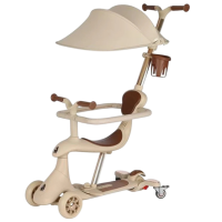 Trotinetă pentru copii cu trei roți ChiToys M7-4 (074001) Beige 1 an, 50 kg, Din PU