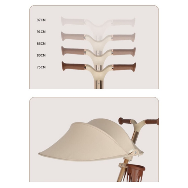 Trotinetă pentru copii cu trei roți ChiToys M7-4 (074001) Beige 1 an, 50 kg, Din PU photo 6