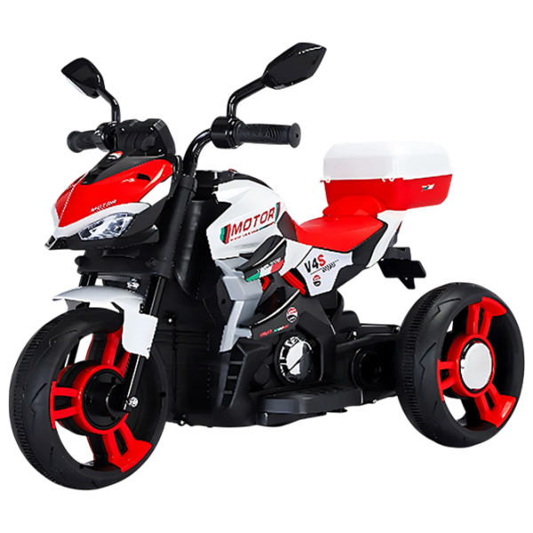 Детский мотоцикл Caider RT7788/1 Белый 3+ | 15 кг | 8 км/ч photo 1