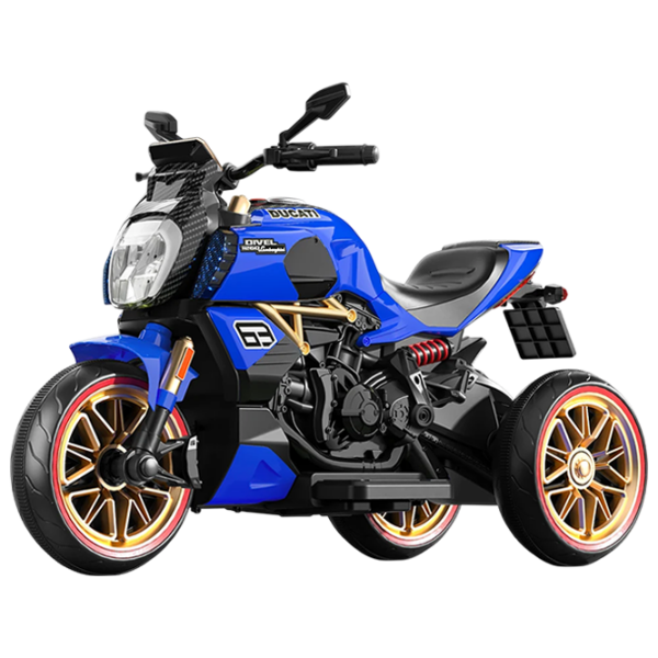 Детский мотоцикл Caider 1260 Синий 3+ | 25 кг | 5 км/ч photo 1
