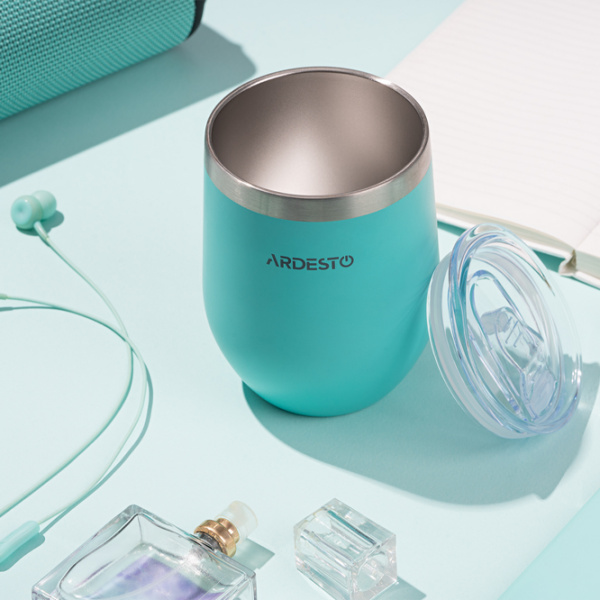 Cană termo Ardesto Compact Travel Mug Albastru deschis 0.35l photo 4
