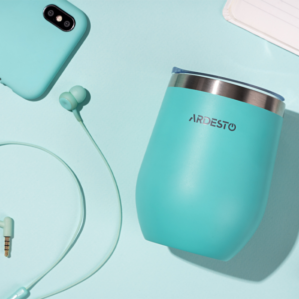 Cană termo Ardesto Compact Travel Mug Albastru deschis 0.35l photo 5