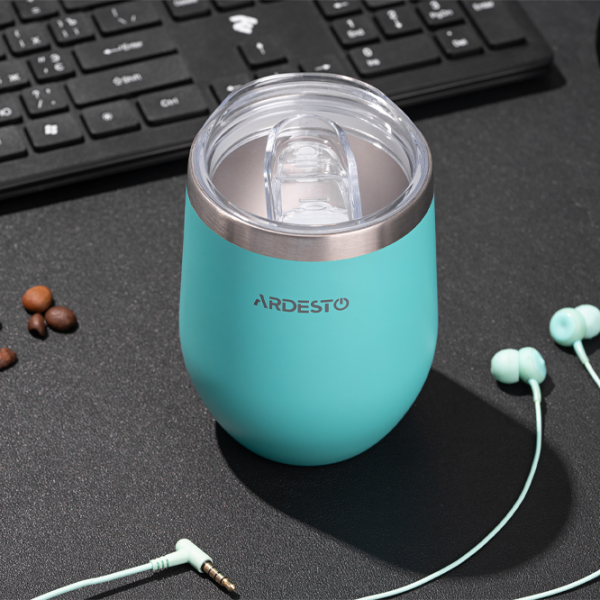 Cană termo Ardesto Compact Travel Mug Albastru deschis 0.35l photo 6