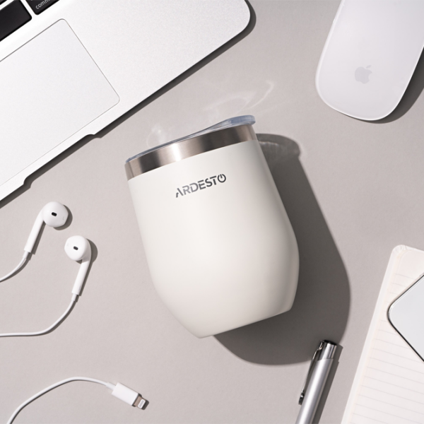 Cană termo Ardesto Compact Travel Mug White 0.35l photo 6