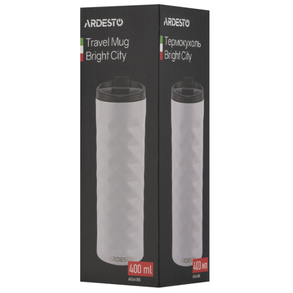 Cană termo Ardesto Bright City Thermal Mug Beige 0.4l photo 6