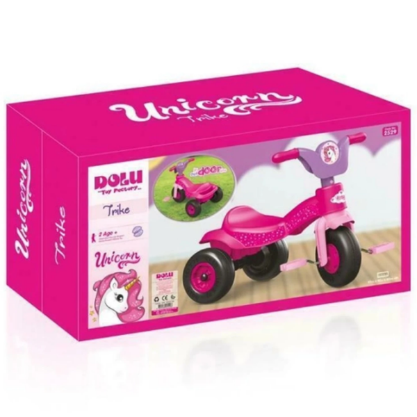 Triciclu Dolu Unicorn Pink  Plastic / Pentru copii photo 5