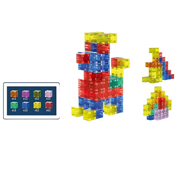 Constructor HD Toys Magnetic Blocks Multicolor Numărul de piese 96, 3+
