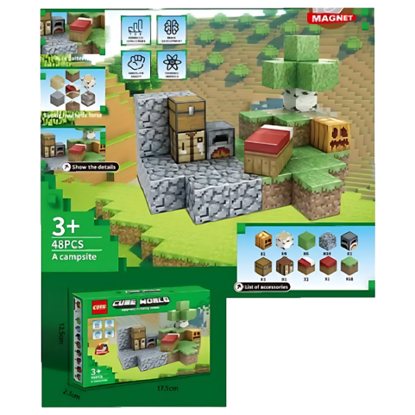 Constructor HD Toys Cube World Multicolor Numărul de piese 48, 3+