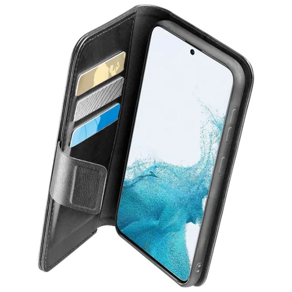 Husă pentru smartphone Samsung Galaxy S23 FE (Book Agenda 2) Black Cellularline, Piele artificială, Book Case