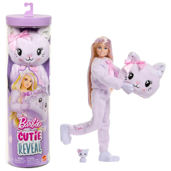 Păpușă Barbie Cutie Reveal Kitten model HJL57 3+