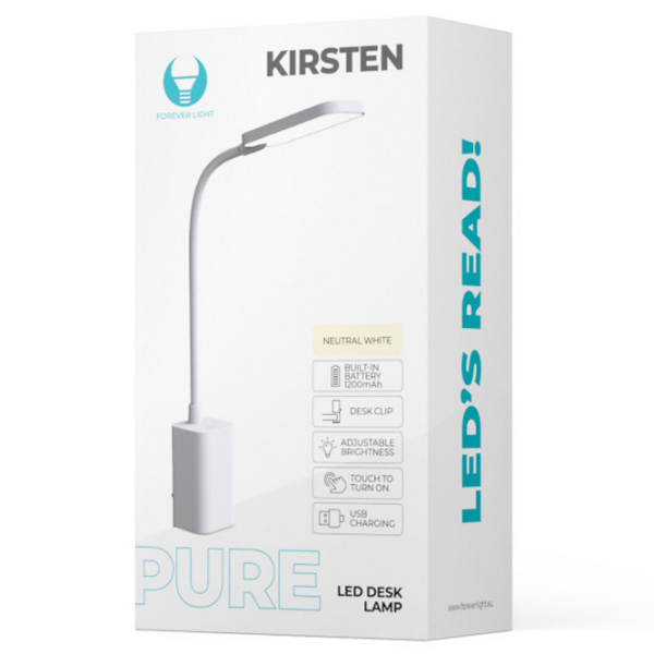 Настольная лампа Forever Light PURE Kirsten Белый Аккумулятор photo 4