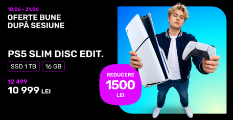 Consolă pentru jocuri Sony PlayStation 5 Slim Disc Edition White reducere 1 500 lei