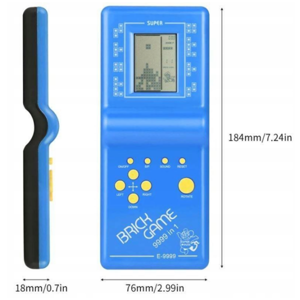 Портативная игровая консоль Telcon Retro Tetris Game Синий Универсальный, 6+ photo 4