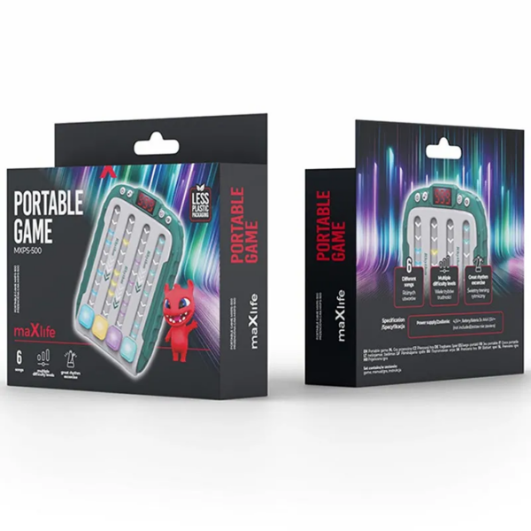 Jucărie interactivă Maxlife Portable Game MXPS-500 Green Pentru copii, 3+ photo 2