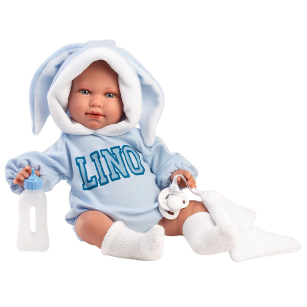 Păpușă Llorens Lino Vestido Azul bebeluș 74509 3+