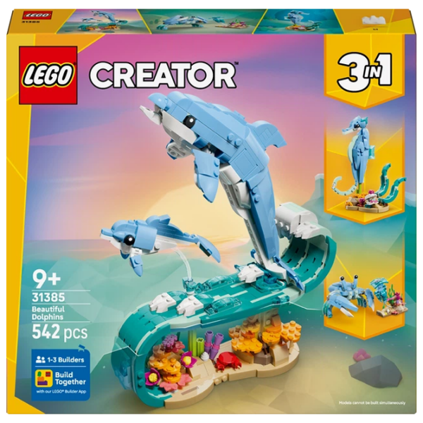 Конструктор LEGO Beautiful Dolphins Синий Количество деталей 542, 9+