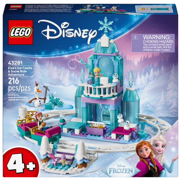 Constructor LEGO Elsa's Ice Castle & Snow Ride Adventure Blue Numărul de piese 216, 4+
