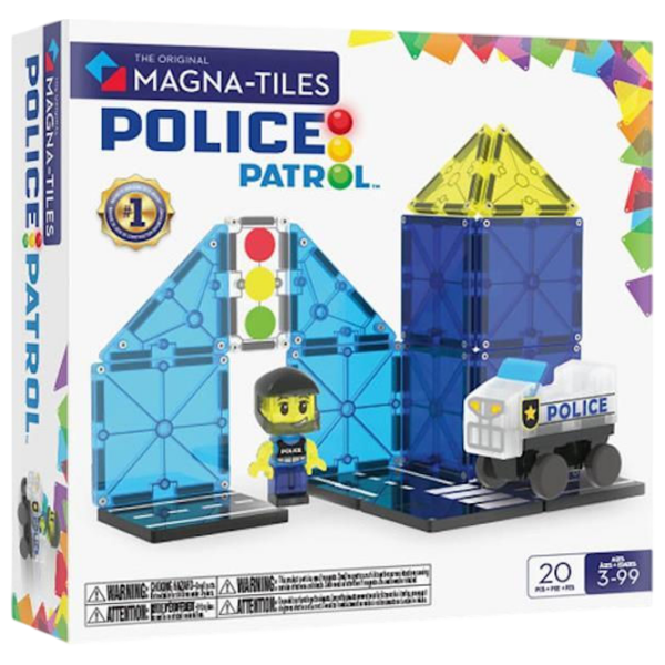 Constructor Magna-Tiles Police Patrol Blue Numărul de piese 20, 3+