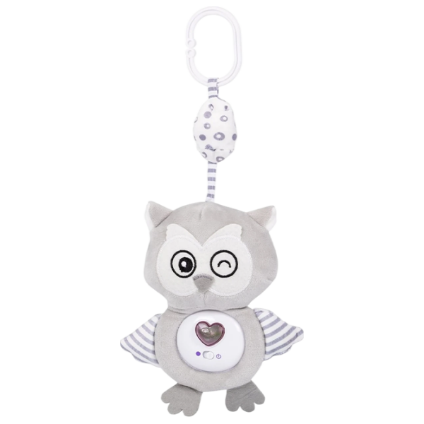 Jucărie pentru pătuțuri și cărucioare Chipolino Owl PIKL02502OWL White