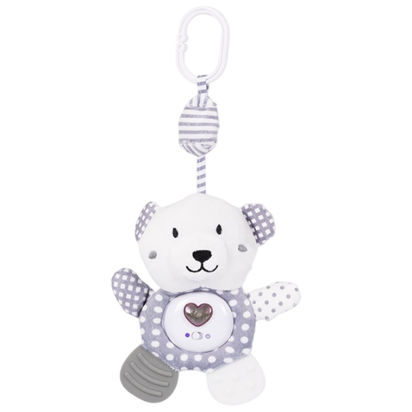 Jucărie pentru pătuțuri și cărucioare Chipolino Teddy Bear PIKL02501BEA White