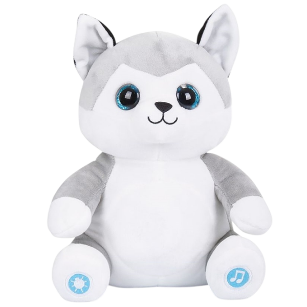 Jucărie moale Chipolino Huskey PIL02301HUSK White