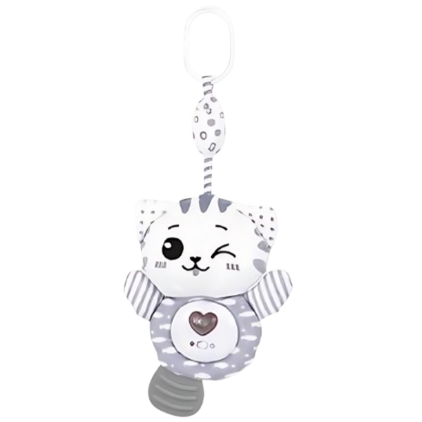 Jucărie pentru pătuțuri și cărucioare Chipolino Kitten PIKL02503CAT White