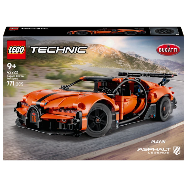 Конструктор LEGO Bugatti Chiron Pur Sport Оранжевый Количество деталей 771, 9+