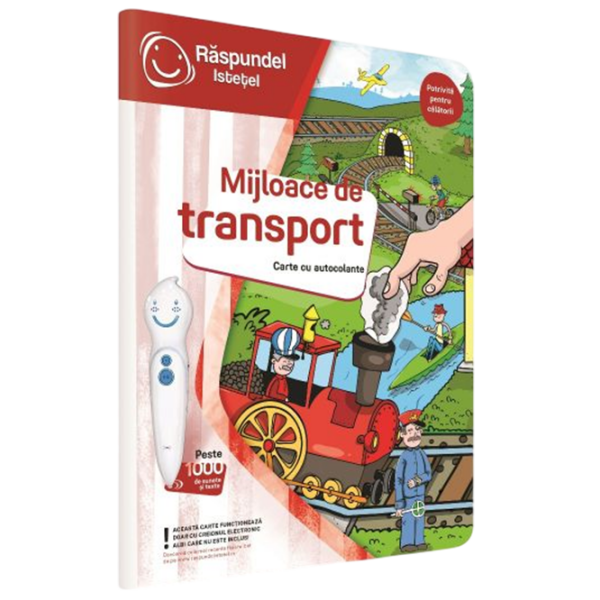 Carte educativă Raspundel Istetel Stickerbook Transport Dezvoltare, 5+