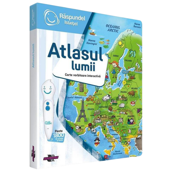 Carte educativă Raspundel Istetel World Atlas Dezvoltare, 5+