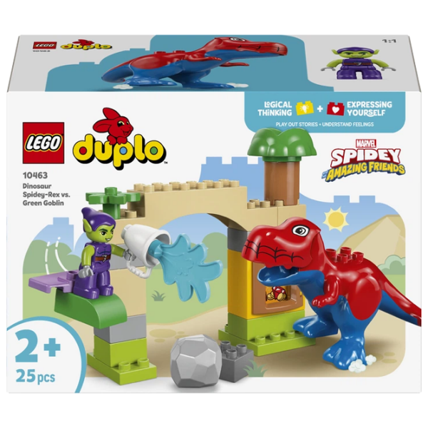 Конструктор LEGO Dinosaur Spidey-Rex vs. Green Goblin Серый Количество деталей 25, 2+