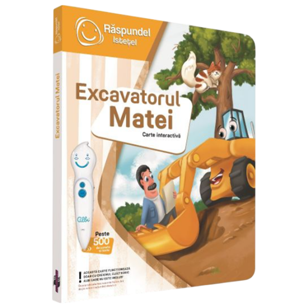 Carte educativă Raspundel Istetel Excavator Dezvoltare, 5+