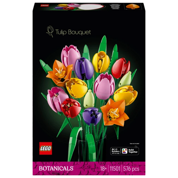 Constructor LEGO Tulip Bouquet Multicolor Numărul de piese 576, 18+